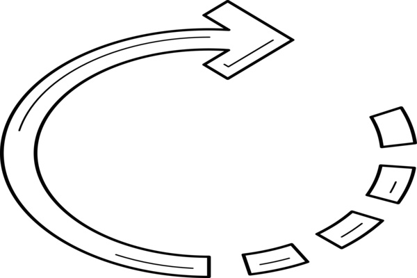 円状の矢印